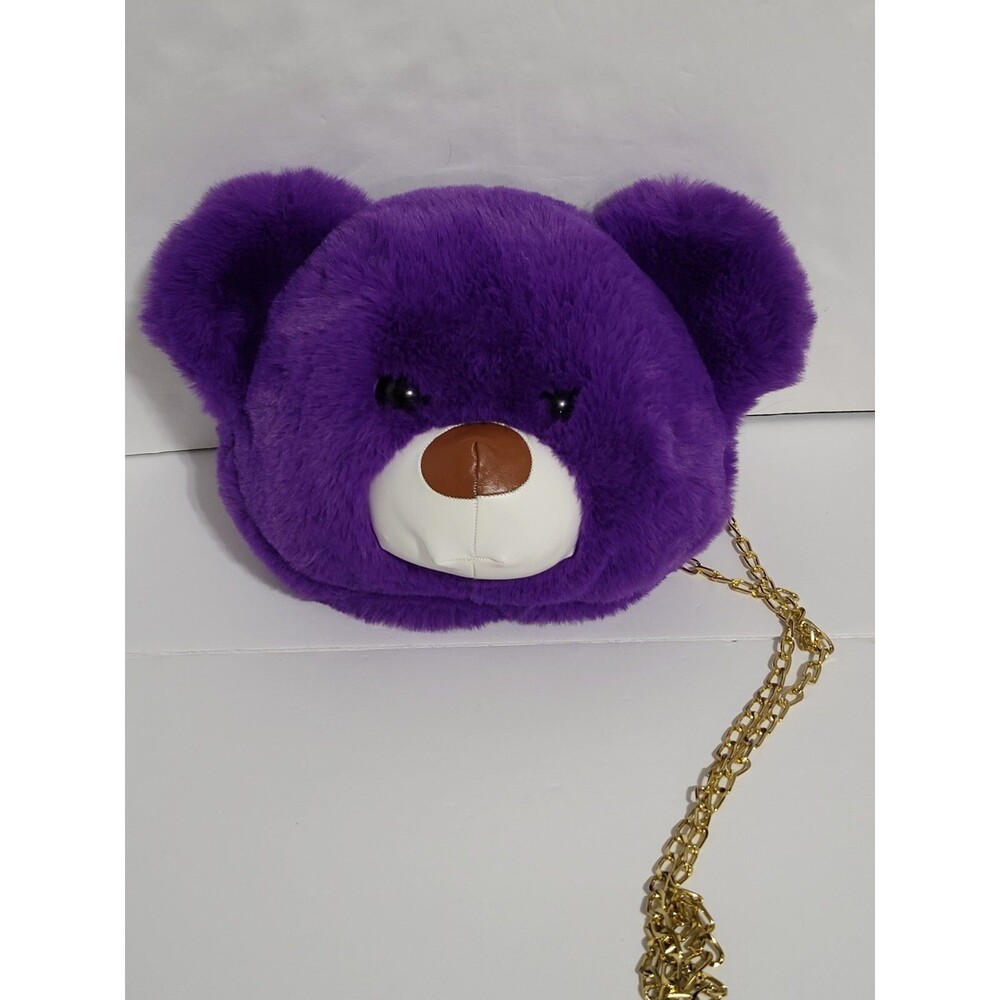Bear Head Girls Purse Purple